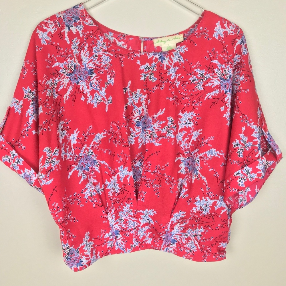 URBAN OUTFITTERS STARING AT STARS | Red Blouse